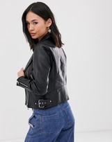 Thumbnail for your product : Pimkie double zip biker jacket in black
