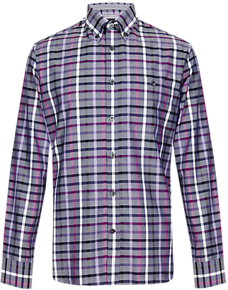 Blue Harbour Pure Cotton Tailored Fit Multi-Checked Shirt
