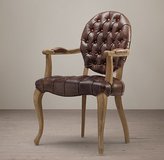 Thumbnail for your product : Restoration Hardware 19th C. French Victorian Tufted Round Leather Armchair