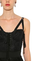 Thumbnail for your product : Dolce & Gabbana Stretch Brocade Mini Corset Dress