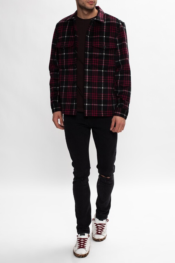 AllSaints 'Berthold' Checked Shirt Men's Red - ShopStyle