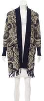 Thumbnail for your product : Chaser Fringe-Accented Patterned Cardigan