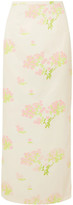 Thumbnail for your product : BERNADETTE Norma Floral-print Satin Skirt