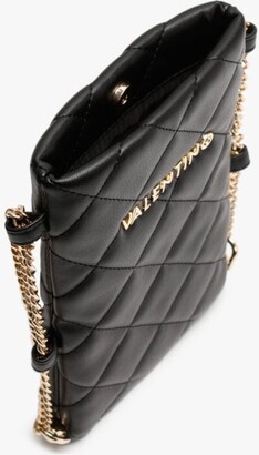 VALENTINO BAGS Ocarina Quilted Black Neck Pouch