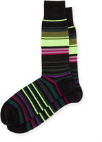Thumbnail for your product : Paul Smith Town-Striped Neon Socks