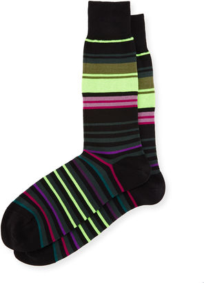 Paul Smith Town-Striped Neon Socks