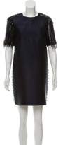 Thumbnail for your product : Lanvin Embellished Wool Shift Dress