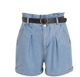 Thumbnail for your product : New Look Denim Belted High Waist Shorts