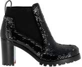 Christian Louboutin Black Sequins Ankle Boots