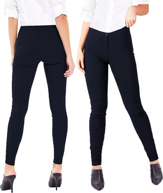 femiss Women Navy Blue Skinny Stretch Teen School Trousers Tight Fit  Everyday Girls Black Ladies Office Work Trousers (Grey - ShopStyle
