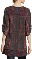 Thumbnail for your product : Tolani Adora 3/4-Sleeve Embroidered Printed Tunic, Plus Size