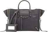 Thumbnail for your product : Balenciaga Papier A6 Mini Calf Zip-Around Tote Bag, Gray