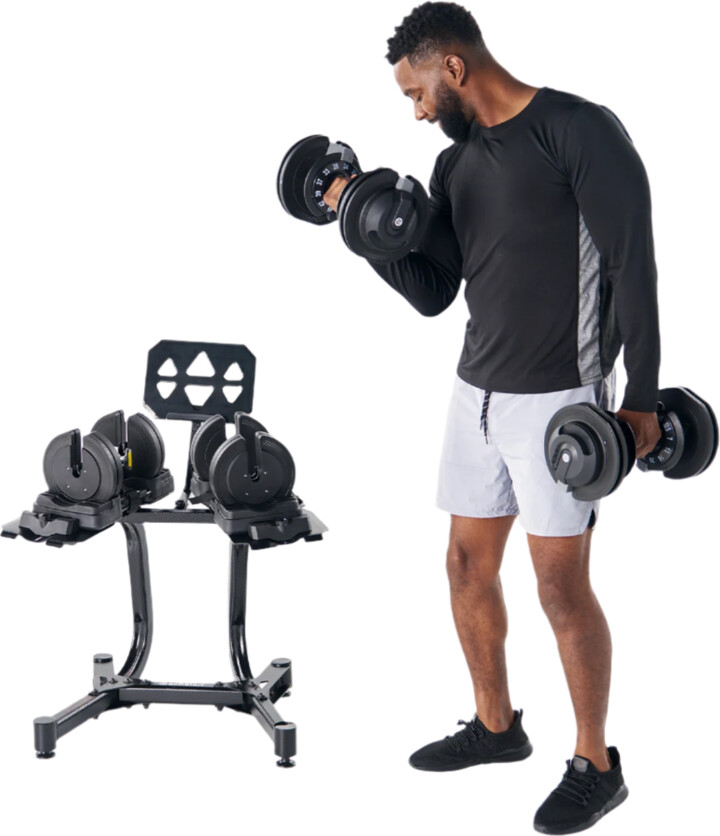 Echelon Fit US Echelon Strength Adjustable Dumbbells (7–52.5 lbs) with Stand