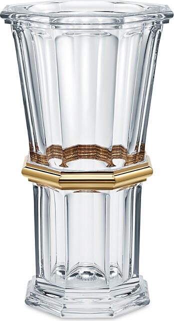 Baccarat Harcourt Straight Vase, Gold