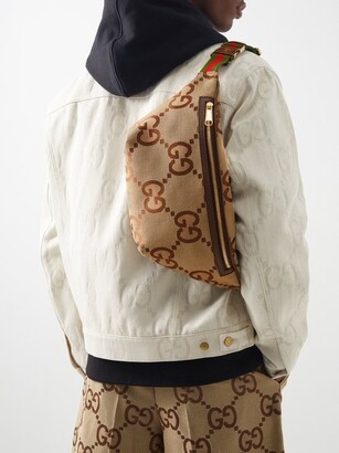 Gucci logo-jacquard Canvas Belt Bag - Men - Brown Bags