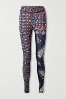 Thumbnail for your product : The Upside Fortune Paisley-print Stretch Leggings