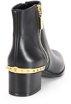 Thumbnail for your product : Alexander McQueen Zippered Leather Ankle Boots