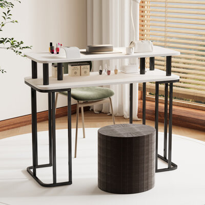 Rebrilliant Professional Nail Table Manicure Table, Nail Station With Electric Dust Collector