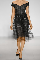 Thumbnail for your product : Lela Rose Organza-appliquéd tulle dress