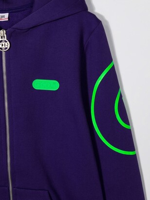 Gcds Kids TEEN logo-print hooded jacket