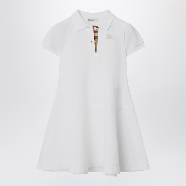 White cotton polo-style dress