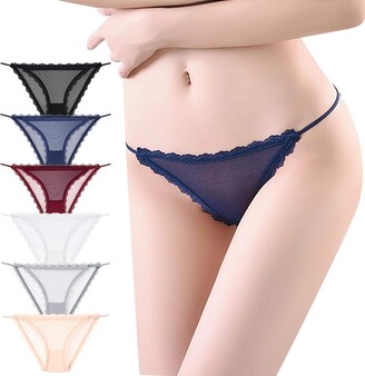 INSOUR Women Low Rise Thong Panties Seamless Lace Knickers Sexy