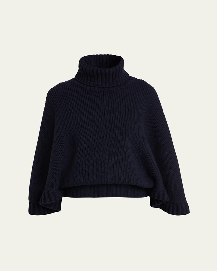 Chloé Boxy Wool Cashmere Turtleneck Sweater