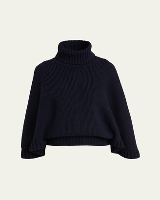 Chloé Boxy Wool Cashmere Turtleneck Sweater