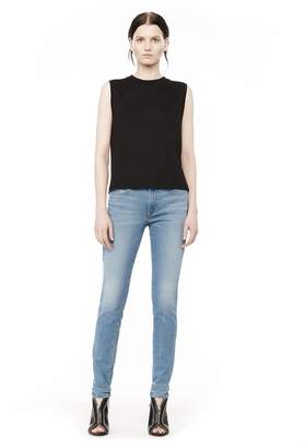 Alexander Wang T By Classic High Neck Flared Tank