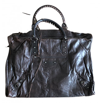 Balenciaga Brown Leather Travel bags