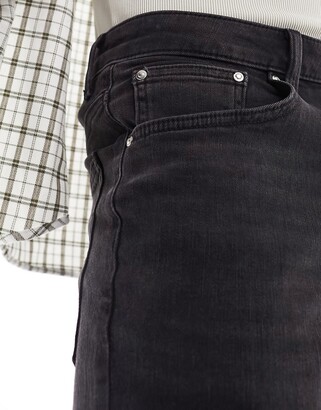ASOS DESIGN stretch slim jeans in washed black