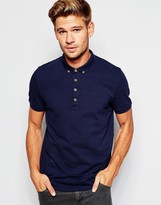 Thumbnail for your product : ASOS Polo Shirt In Pique With Button Down Collar