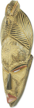 World Menagerie Eshaan Artisan Carved African Mask Wall Décor