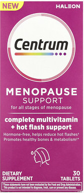 Centrum Centrum, Menopause Support For All Stages of Menopause, 30 Tablets