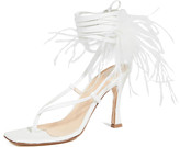 Thumbnail for your product : Brother Vellies Paloma Feathered Wrap Sandals