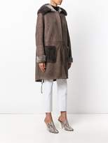 Thumbnail for your product : Manzoni 24 fox fur lined suede coat