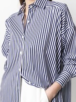 Thumbnail for your product : Kiton Striped High-Low Shirt