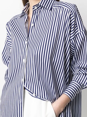 Kiton Striped High-Low Shirt