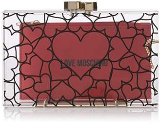 Love Moschino Borsa Acrylic Trasparente, Women’s Clutch,4x10x17 cm (B x H T)