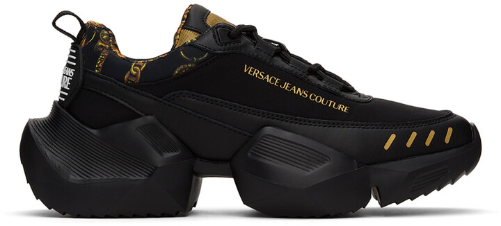 Versace Jeans Couture Black Baroque Logo Gravity Sneakers - ShopStyle  Trainers \u0026 Athletic Shoes