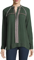 Thumbnail for your product : Tularosa Wyatt Embroidered-Trim Tunic, Olive