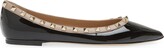 Thumbnail for your product : Valentino Garavani Rockstud Pointed Toe Ballerina Flat