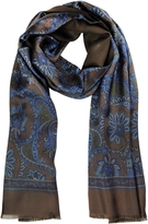 Thumbnail for your product : Forzieri Modal and Silk Floral Print Reversible Men's Scarf