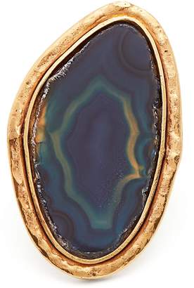 SYLVIA TOLEDANO Barbare agate gold-plated ring