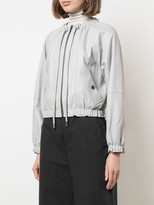 Thumbnail for your product : Proenza Schouler White Label Drawstring Neck Leather Jacket