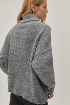 Thumbnail for your product : Nasty Gal Womens Oversize Up the Competition Turtleneck Jumper - Grey - One Size