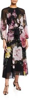 Thumbnail for your product : Rickie Freeman For Teri Jon Floral-Print Georgette Dress