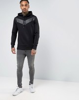 Thumbnail for your product : Diesel Hoodie S-Mangala-Lth Leather Chevron in Black