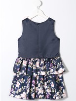 Thumbnail for your product : Charabia Floral Appliqué Tiered Dress