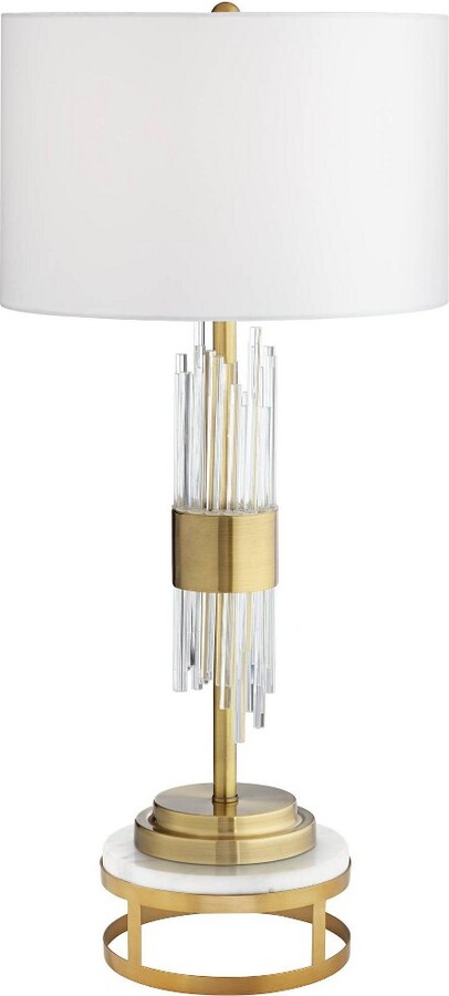 Possini Euro Design Mid-Century Modern Table Lamp with Riser 31.25 ...